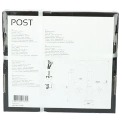 Absolut Post 2-knops wastafelkraan Zwart