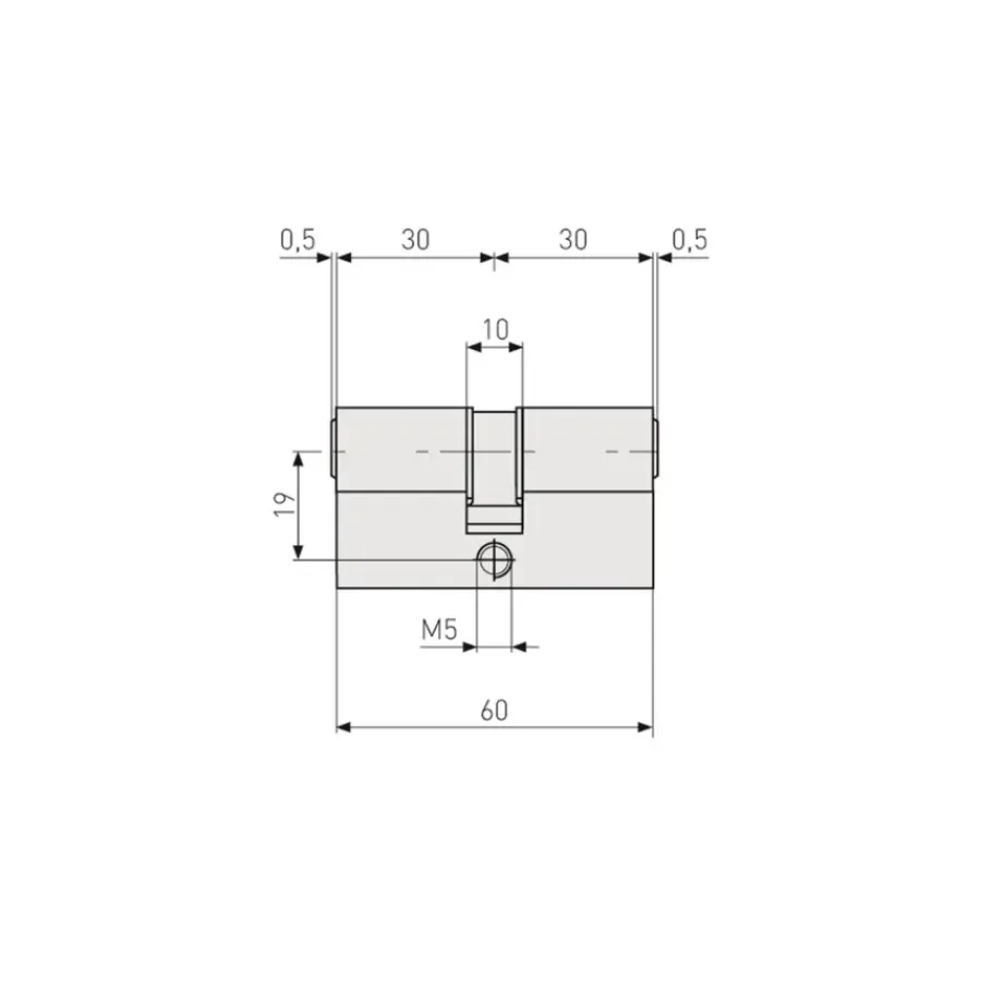 Abus deurcilinder E60NP High Security 30/30 mm twins