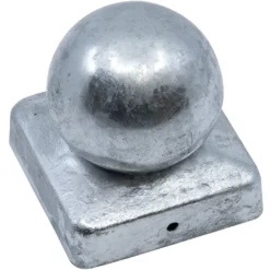 Afdekkap paalbol tuinpaal verzinkt 7x7 cm