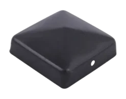 Afdekkap piramide tuinpaal zwart verzinkt 7x7 cm