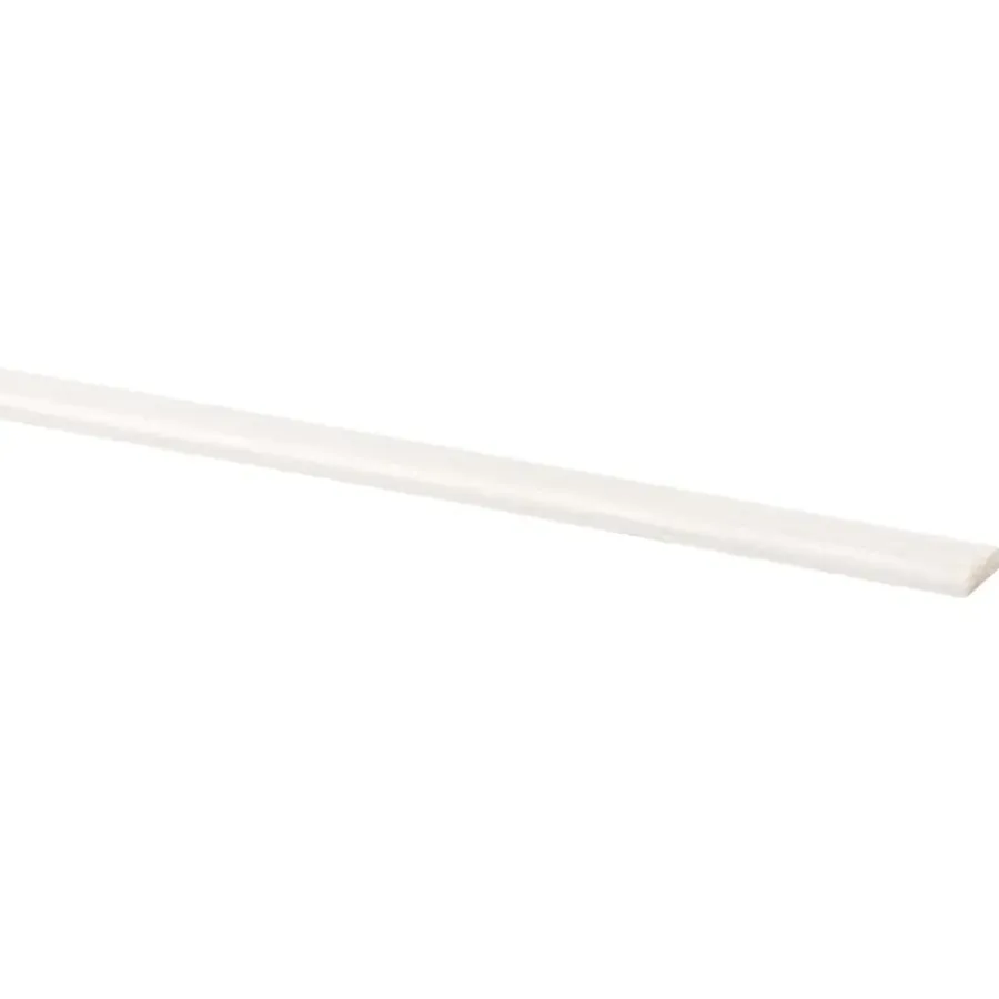 Geen Afdeklijst grenen 4x18 mm wit lengte 270 cm