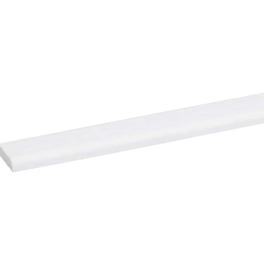 Geen Afdeklijst grenen 4x18 mm wit lengte 270 cm