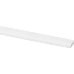 Geen Afdeklijst grenen 4x18 mm wit lengte 270 cm