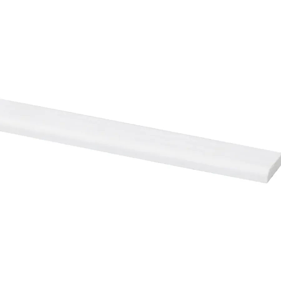 Geen Afdeklijst grenen 4x18 mm wit lengte 270 cm