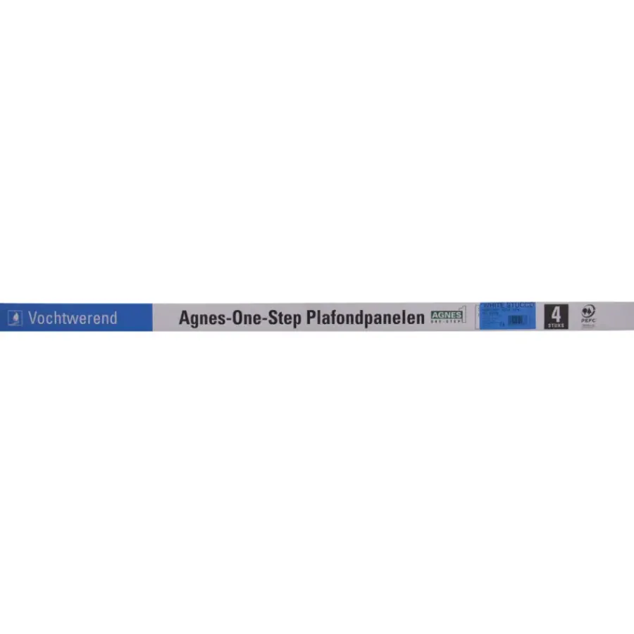 Agnes plafondplaat vochtwerend wit stuc 120x60 cm (4 stuks, ca 2,88 m2) Hot
