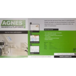 Agnes plafondplaat wit linnen 120x60 cm (4 stuks, ca 2,88 m2)