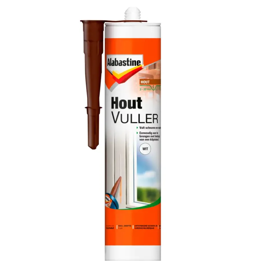 Alabastine houtvuller koker wit 303 ml Best