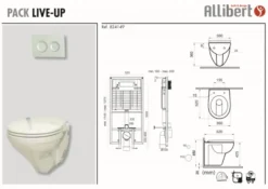Allibert Live-Up Inbouwreservoir met hangend toilet