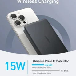 Anker MagGo Slim powerbank snelladen 10.000 mAh zwart Clearance