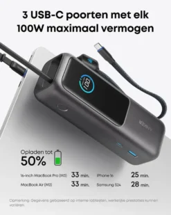 Anker Powerbank snelladen 25.000 mAh (165W) Sale