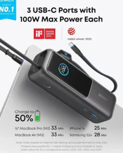 Anker Powerbank snelladen 25.000 mAh (165W) Sale
