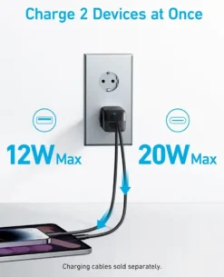 Anker 323 USB-C dual snellader zwart New
