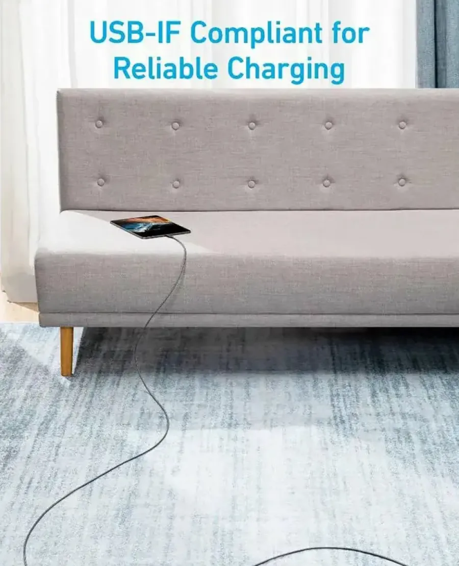 Anker 322 USB-C naar USB-C kabel snelladen 1 m zwart Best