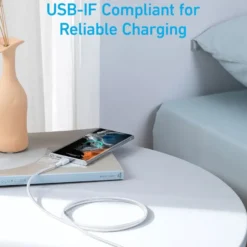 Anker 322 USB-C naar USB-C kabel snelladen 2 m wit New