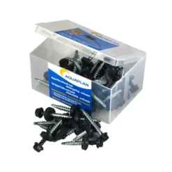 Aquaplan Aqua-pan schroef met dichtingsring antraciet 35 mm 40 stuks