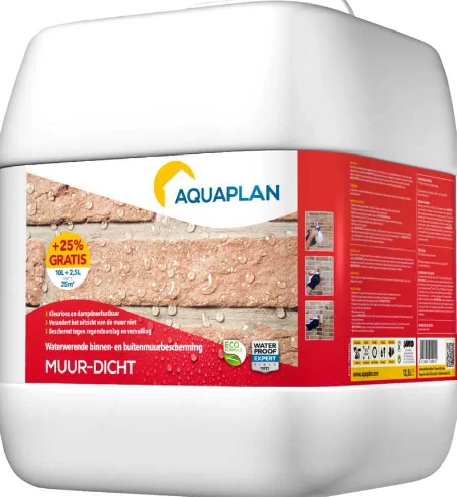 Aquaplan Muur-Dicht coating 10 liter + 25% gratis Outlet
