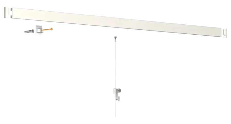 Artiteq Click Rail schilderij ophangsysteem compleet 6 meter wit RAL 9016 overschilderbaar New