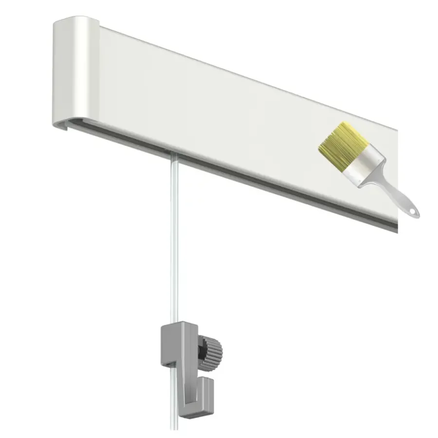 Artiteq Click Rail schilderij ophangsysteem compleet 6 meter wit RAL 9016 overschilderbaar New