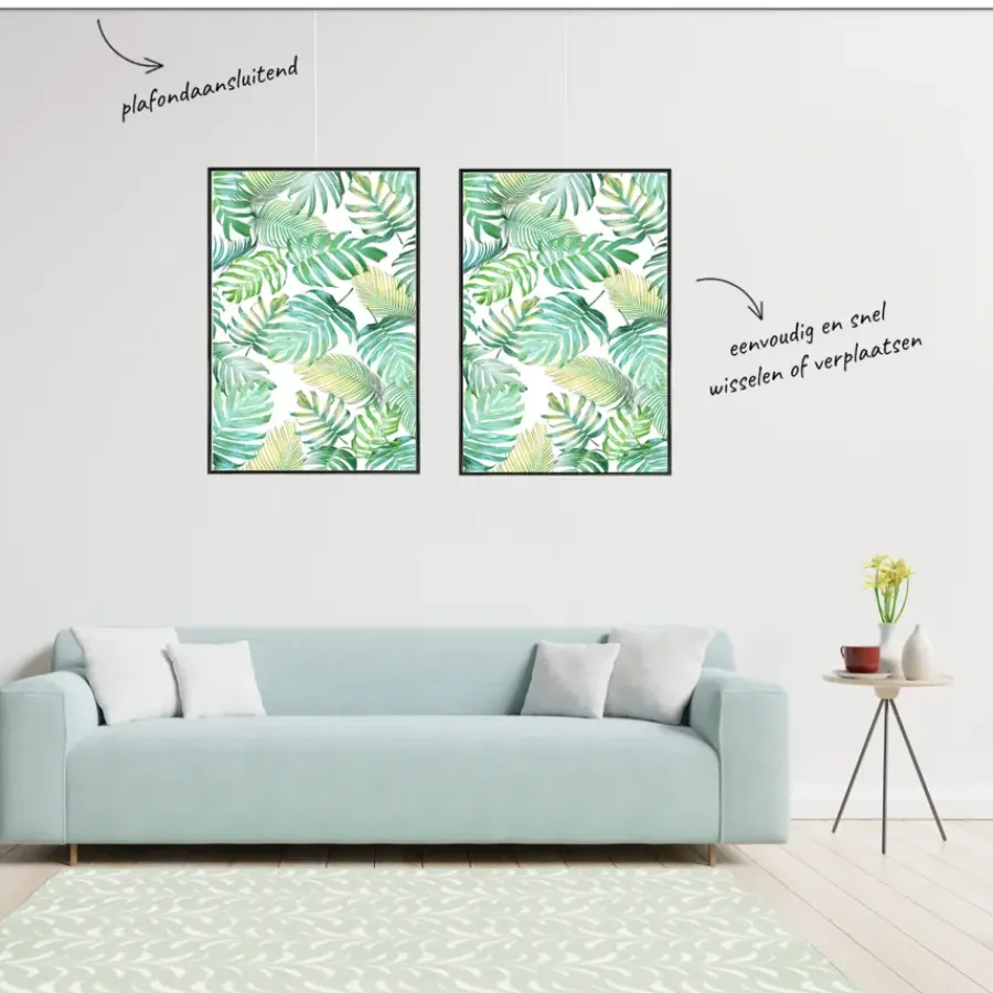Artiteq Click Rail schilderij ophangsysteem compleet 6 meter wit RAL 9016 overschilderbaar New