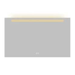 Atlantic badkamerspiegel Delon met verlichting rechthoek 60 x 100 cm chroom