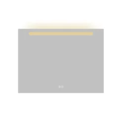 Atlantic badkamerspiegel Delon met verlichting rechthoek 60 x 80 cm chroom