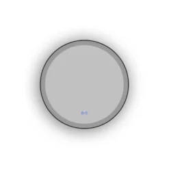 Atlantic badkamerspiegel Janessa met verlichting rond ø 60 cm chroom - met zwarte aluminium rand