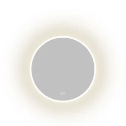 Atlantic badkamerspiegel Jeron met verlichting rond ø 60 cm chroom
