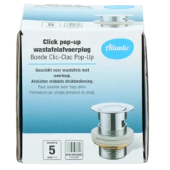 Atlantic Click pop-up wastafelafvoerplug Chroom Online