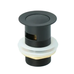Atlantic Click pop-up wastafelafvoerplug Zwart New