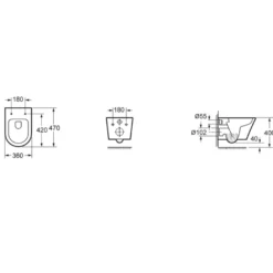Atlantic hangend toilet Dayo compact wit