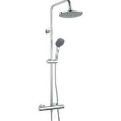Atlantic regendoucheset Asher met handdouche 3 standen en thermostaatkraan chroom - hartafstand kraan 15 cm