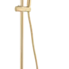 Atlantic regendoucheset Asher met handdouche 3 standen en thermostaatkraan goud - - hartafstand kraan 15 cm