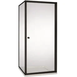 Atlantic Roan Douchewand en -deur 90x90x190cm Zwart