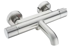 Atlantic thermostatische badkraan Colin RVS 15 cm