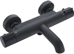 Atlantic thermostatische badkraan Colin zwart 15 cm