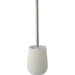 Atlantic toiletborstelgarnituur natuursteenlook met ribbels Wit