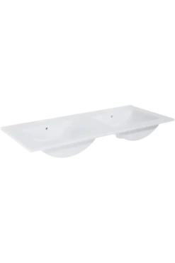 Atlantic wastafel Kyra wit keramiek 120 cm
