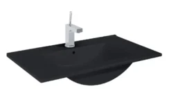 Atlantic wastafel Kyra zwart keramiek 80 cm