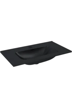 Atlantic wastafel Skappa zwart keramiek 80 cm
