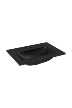 Atlantic wastafel Skappa zwart keramiek 60 cm