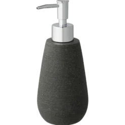 Atlantic zeepdispenser natuursteenlook met ribbels Antraciet