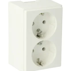 Attema dubbel stopcontact leidinggootsysteem K25 wit Sale