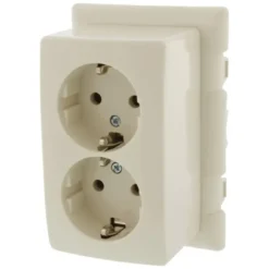 Attema Stopcontact RA Dubbel met Montageplaat Clearance