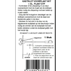 ATZ Insteekslot kastslot met witte voorplaat Doorn 50mm Best