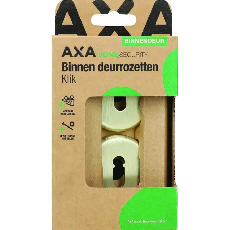 AXA binnendeur rozet klik rond blind met sleutelgat goud Best
