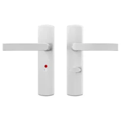 AXA deurkrukset Curve Blok aluminium blindschild zilver wc-/badkamersluiting 63/8 New