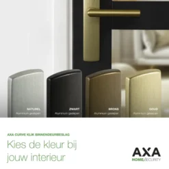 AXA deurkrukset Curve Blok aluminium blindschild zilver wc-/badkamersluiting 63/8 New