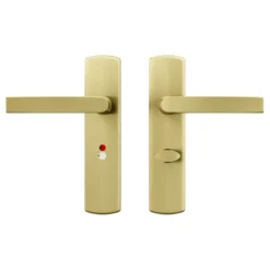 AXA deurkrukset Curve Blok goud blindschild zilver wc-/badkamersluiting 63/8