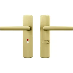 AXA deurkrukset Curve Milan goud blindschild zilver wc-/badkamersluiting 63/8 Hot