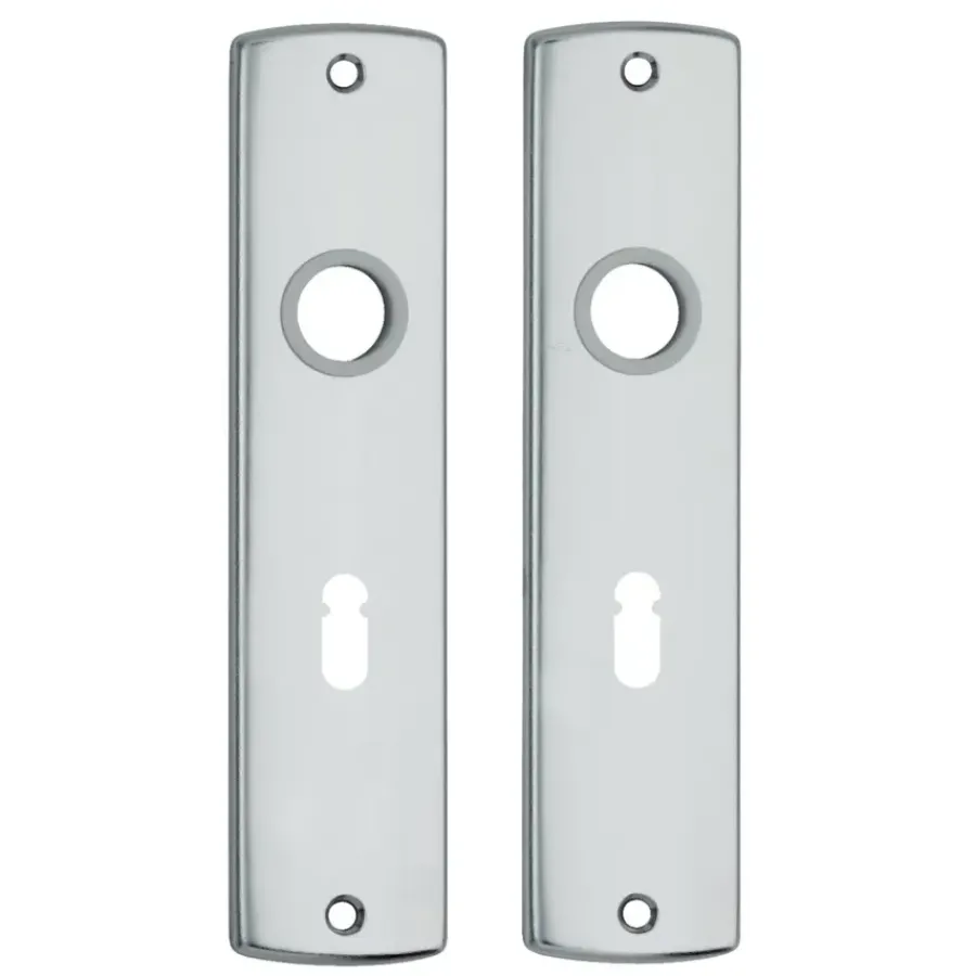 AXA langschild binnendeur aluminium kruk/sleutel 55 mm